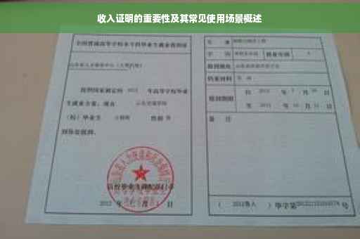 收入证明的重要性及其常见使用场景概述