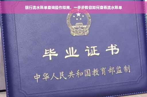 银行流水账单查询操作指南，一步步教你如何查看流水账单