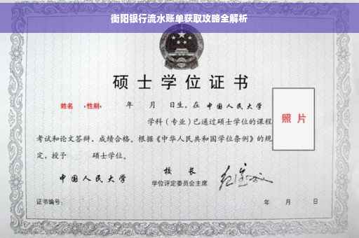 衡阳银行流水账单获取攻略全解析