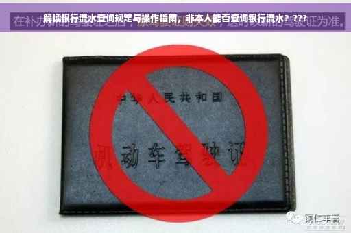 解读银行流水查询规定与操作指南，非本人能否查询银行流水？???
