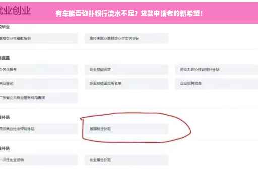 有车能否弥补银行流水不足？贷款申请者的新希望！