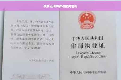 损失证明书详述损失情况