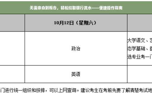 无需亲自到柜台，轻松拉取银行流水——便捷操作指南