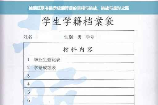 抽烟证明书揭示吸烟背后的真相与挑战，挑战与应对之路