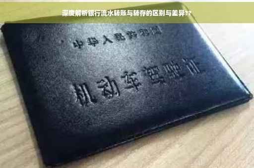深度解析银行流水转账与转存的区别与差异??