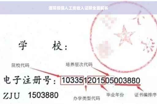 酒驾担保人工资收入证明全面解析