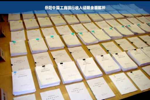 岳阳中国工商银行收入证明全面解析