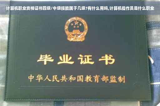 计算机职业资格证书四级/中级技能属于几级?有什么用吗,计算机操作员是什么职业