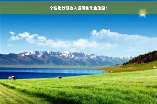 个性化分期收入证明制作全攻略?