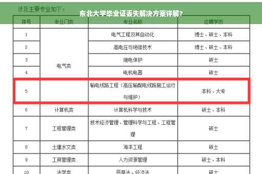 东北大学毕业证丢失解决方案详解?