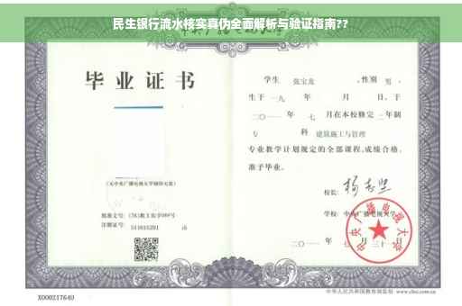 民生银行流水核实真伪全面解析与验证指南??