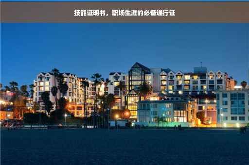 技能证明书，职场生涯的必备通行证