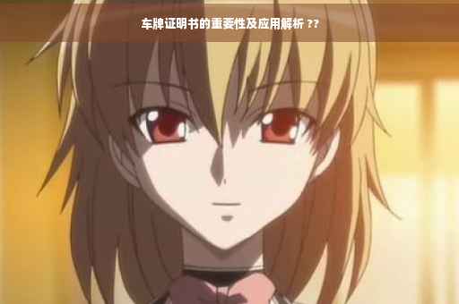 车牌证明书的重要性及应用解析 ??