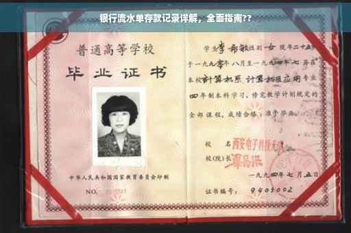 银行流水单存款记录详解，全面指南??