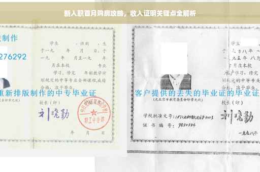 新入职首月购房攻略，收入证明关键点全解析