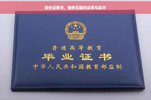 前任证明书，情感历程的反思与启示