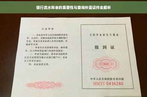 银行流水账单的重要性与查询所需证件全解析