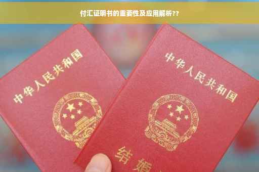 付汇证明书的重要性及应用解析??