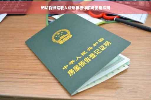 妇幼保健院收入证明模板详解与使用指南