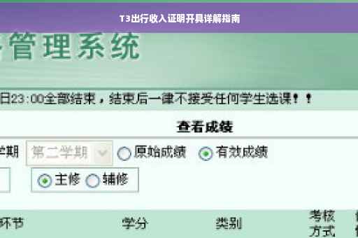 T3出行收入证明开具详解指南