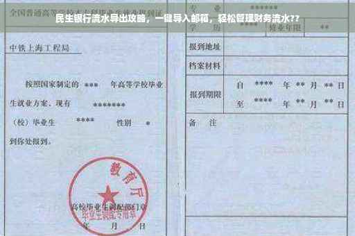 民生银行流水导出攻略，一键导入邮箱，轻松管理财务流水??