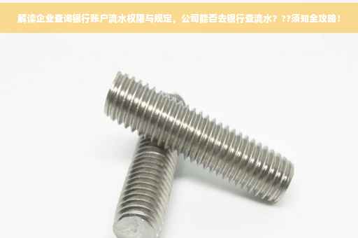 解读企业查询银行账户流水权限与规定，公司能否去银行查流水？??须知全攻略！