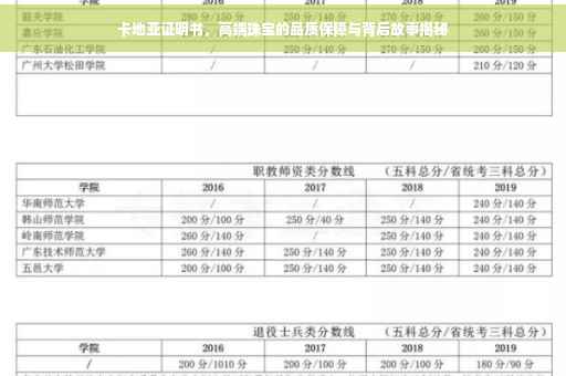 卡地亚证明书，高端珠宝的品质保障与背后故事揭秘