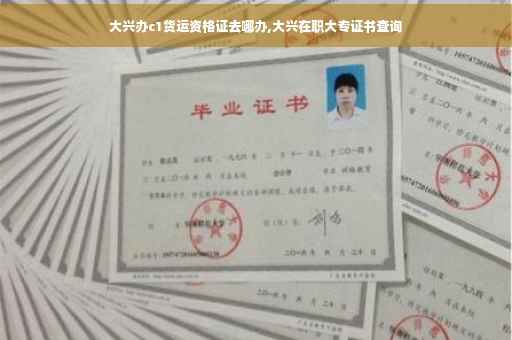 大兴办c1货运资格证去哪办,大兴在职大专证书查询