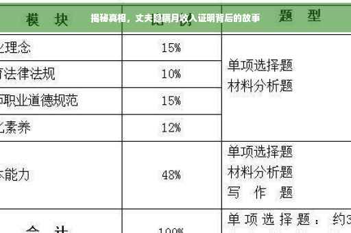 揭秘真相，丈夫隐瞒月收入证明背后的故事