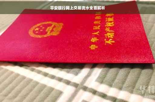平安银行网上交易流水全面解析
