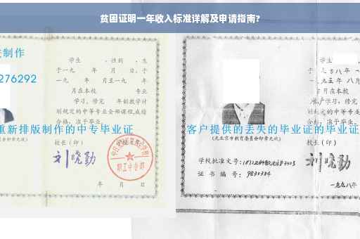 贫困证明一年收入标准详解及申请指南?