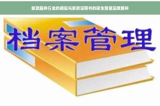 家政服务行业的崛起与家政证明书的诞生背景深度解析