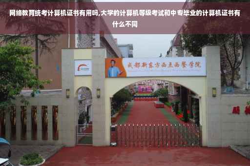网络教育统考计算机证书有用吗,大学的计算机等级考试和中专毕业的计算机证书有什么不同