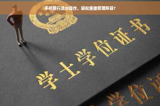 手机银行流水操作，轻松便捷管理账目?