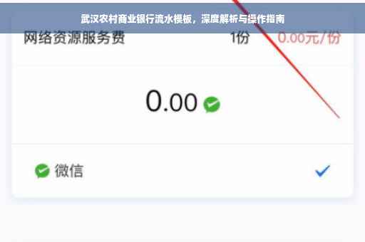 武汉农村商业银行流水模板，深度解析与操作指南