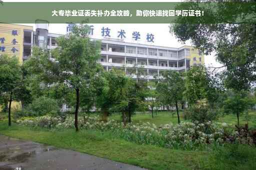 大专毕业证丢失补办全攻略，助你快速找回学历证书！