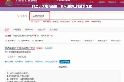 打工小伙逆境重生，收入归零后的逆袭之旅