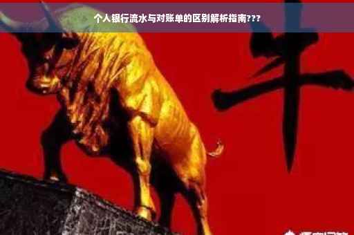 个人银行流水与对账单的区别解析指南???