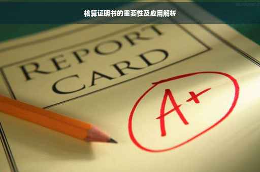 核算证明书的重要性及应用解析