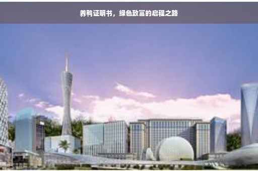 养鸭证明书，绿色致富的启程之路