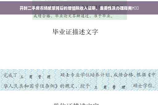 开封二手房市场繁荣背后的增值税收入证明，重要性及办理指南?⚡️