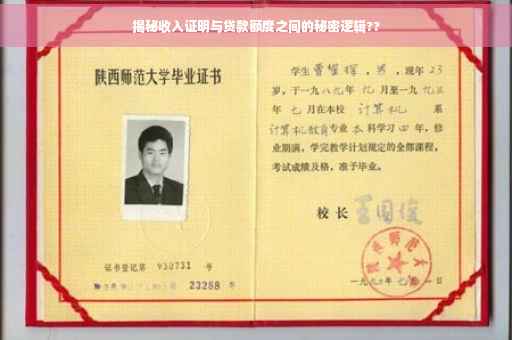 揭秘收入证明与贷款额度之间的秘密逻辑??