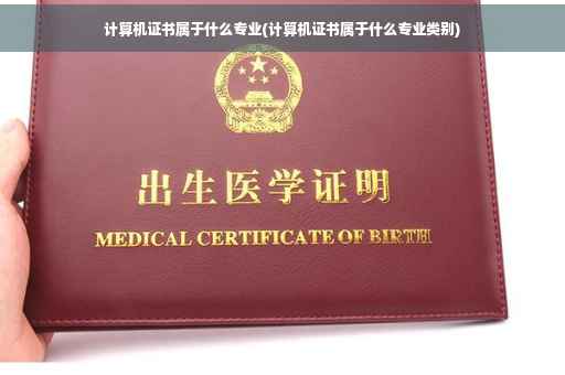 计算机证书属于什么专业(计算机证书属于什么专业类别)