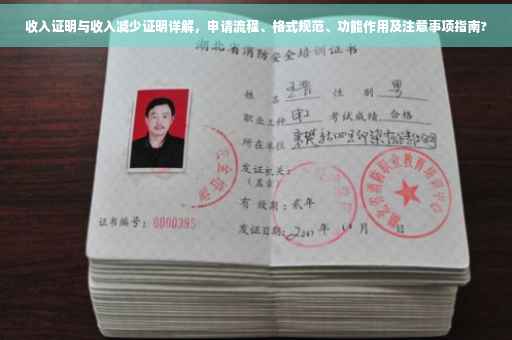 收入证明与收入减少证明详解，申请流程、格式规范、功能作用及注意事项指南?