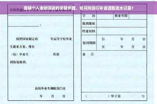 揭秘个人金融活动的关键步骤，如何向银行申请调取流水记录？