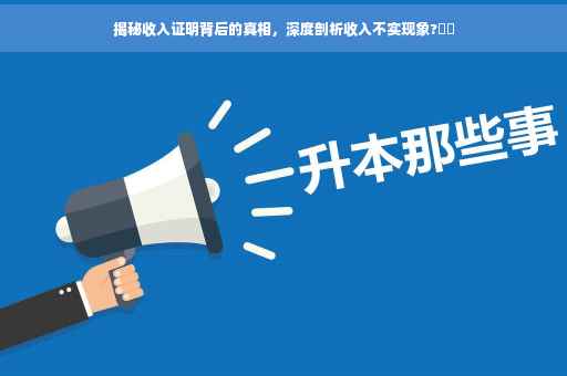 揭秘收入证明背后的真相，深度剖析收入不实现象?⚡️