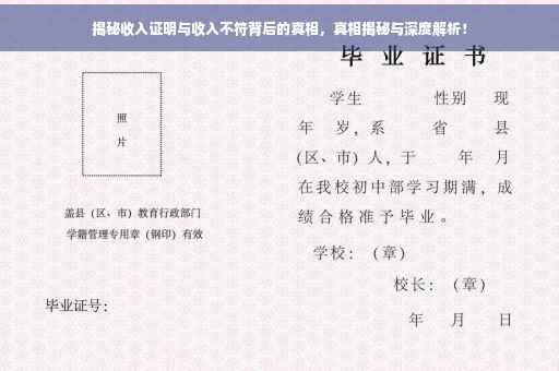 揭秘收入证明与收入不符背后的真相，真相揭秘与深度解析！
