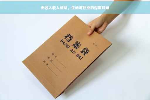 无收入收入证明，生活与职业的深度对话