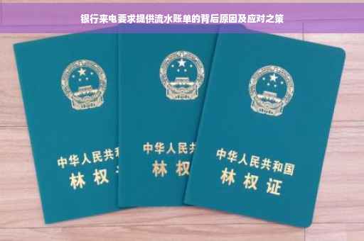 银行来电要求提供流水账单的背后原因及应对之策