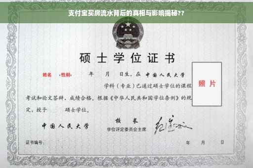 支付宝买房流水背后的真相与影响揭秘??
